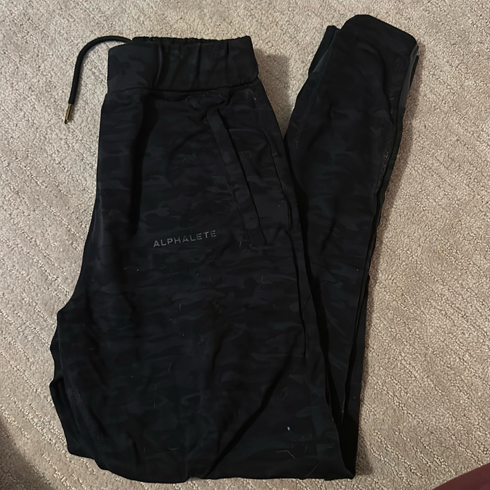 black camo joggers